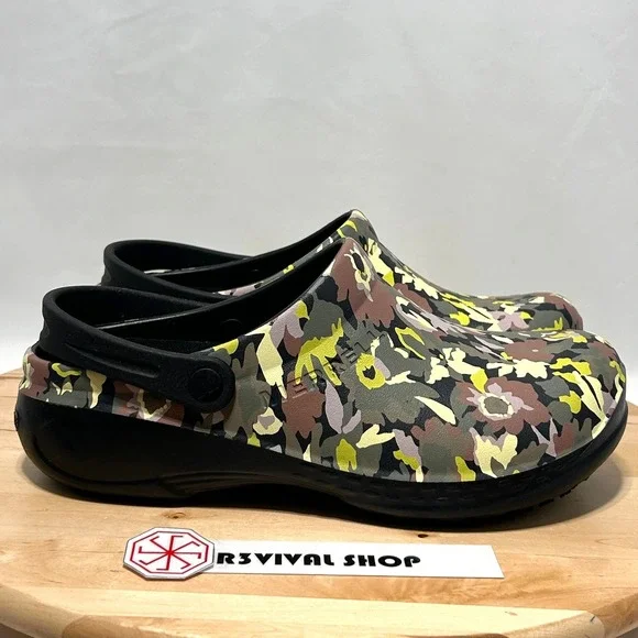 Merrell Encore Service Pro Women's Green Floral Slip On Clogs - Size W9 - Picture 2 of 10